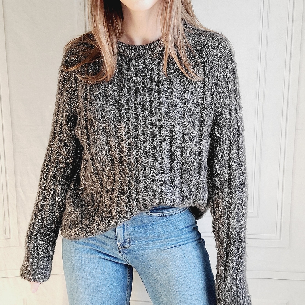 Marc Jacobs Sparkle Cable Knit Wool Sweater